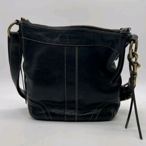 Coach Black Leather Crossbody Bag